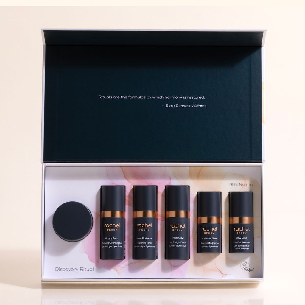 discovery ritual natural skincare travel size gift set by rachel perry