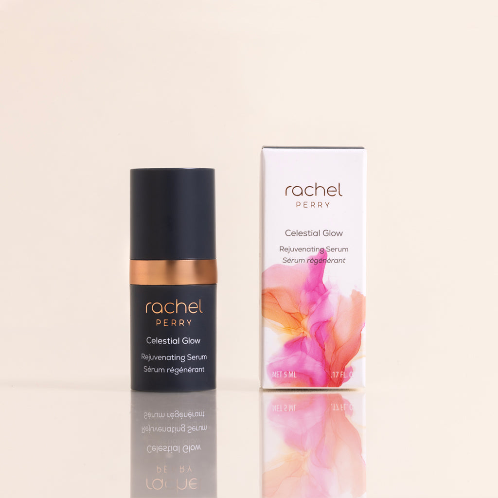 natural organic face serum celestial glow travel size by rachel perry a vegan clean skincare brand